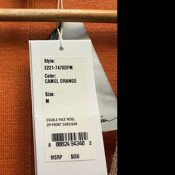 3.1 PHILLIP LIM -Double Face Wool Zip-Front Cardigan -Size Medium - Picture 4 of 8